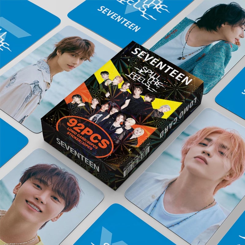 KPOPBP Seventeen Spill The Feels Album Photocards 60 PCS KPOP Lomo Cards Set 32 PCS Stickers Seventeen Photo Cards Merch gift for Boys and Girls - Image 5